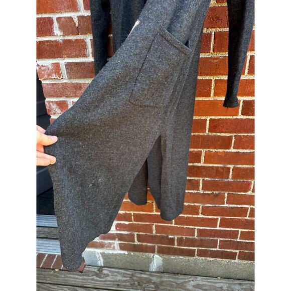 Tahari Pure Luxe 100 percent Cashmere Long Cardigan Women’s XS Charcoal Gray - Picture 2 of 5